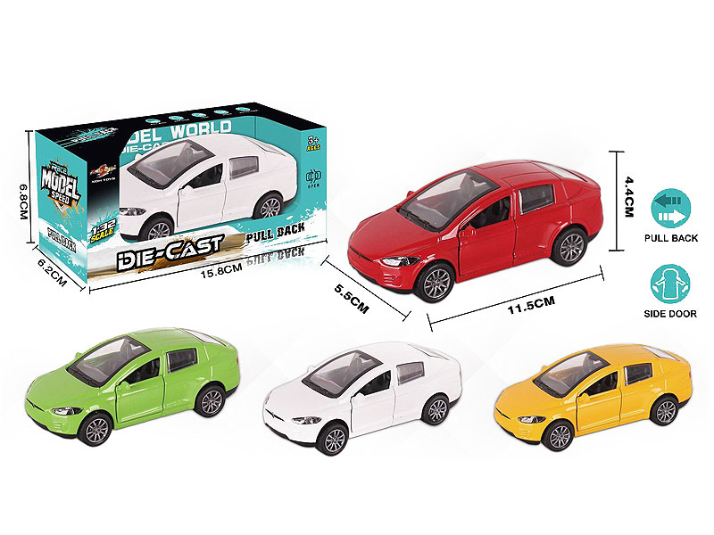 1:32 Die Cast Car Pull Back(4C) toys