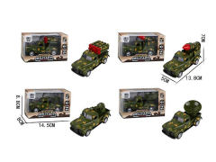 Die Cast Military Vehicle Pull Back(4S)