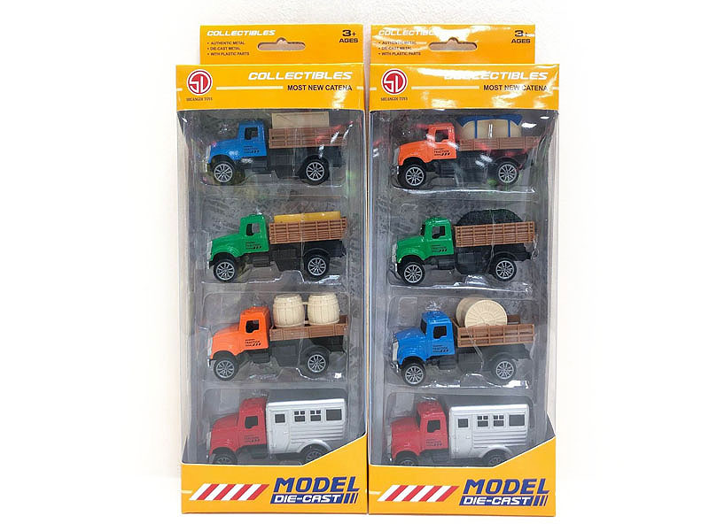 1:64 Die Cast Pull Back Truck(4in1) toys