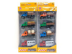 1:64 Die Cast Pull Back Truck(4in1)
