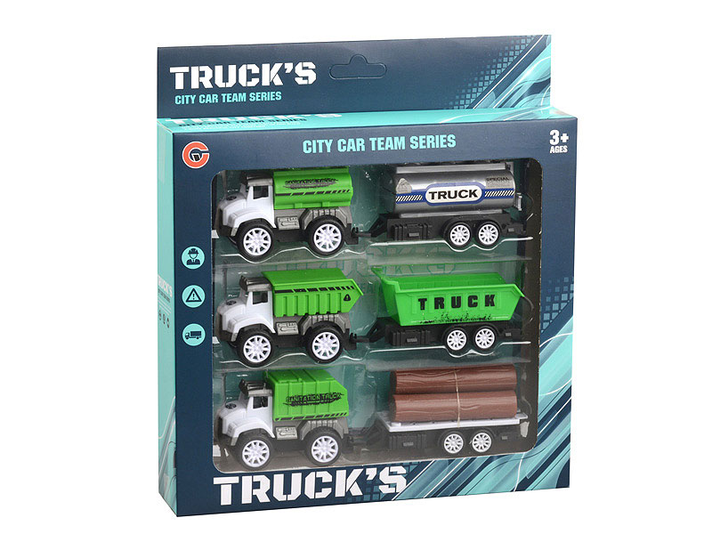 Pull Back Sanitation Truck(3in1) toys