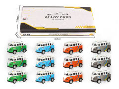 Die Cast Bus Pull Back W/L_S(12in1)