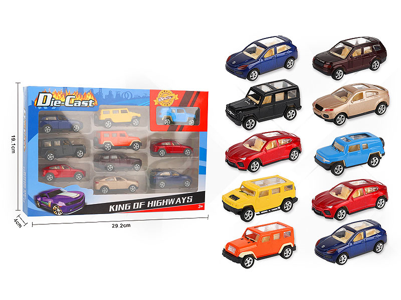 1:64 Die Cast Car Pull Back(10in1) toys