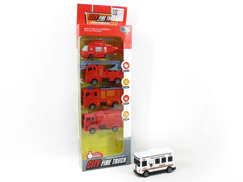 Pull Back Fire Engine(5in1) toys