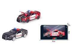 Die Cast Police Car Pull Back(2S)