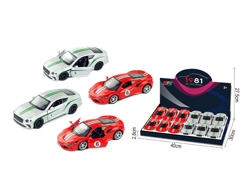 1:32 Die Cast Car Set Pull Back W/L_S(12in1) toys