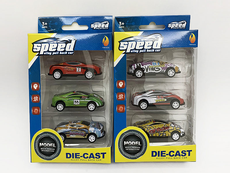 1:64 Die Cast Racing Car Pull Back(3in1) toys