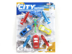 Pull Back Car & Pull Back Airplane & Pull Back Motorcycle & Pull Back Helicopter(9in1)