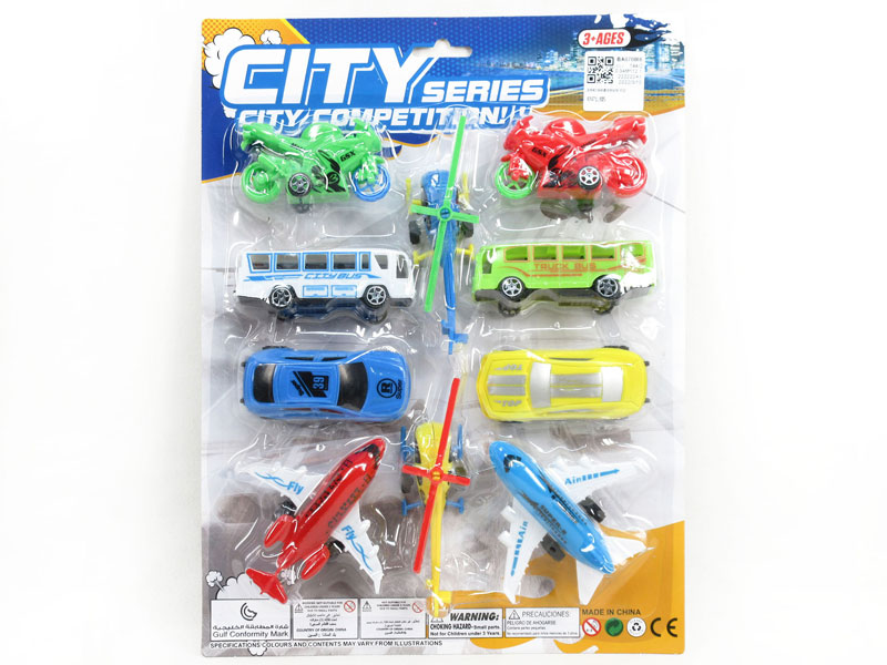 Pull Back Car & Pull Back Airplane & Pull Back Motorcycle & Pull Back Helicopter(10in1) toys