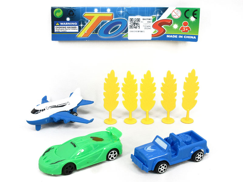 Pull Back Airplane & Pull Back Car(3in1) toys