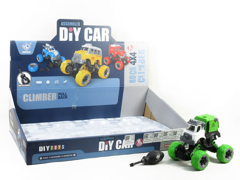 Pull Back Diy Sanitation Car(8in1) toys
