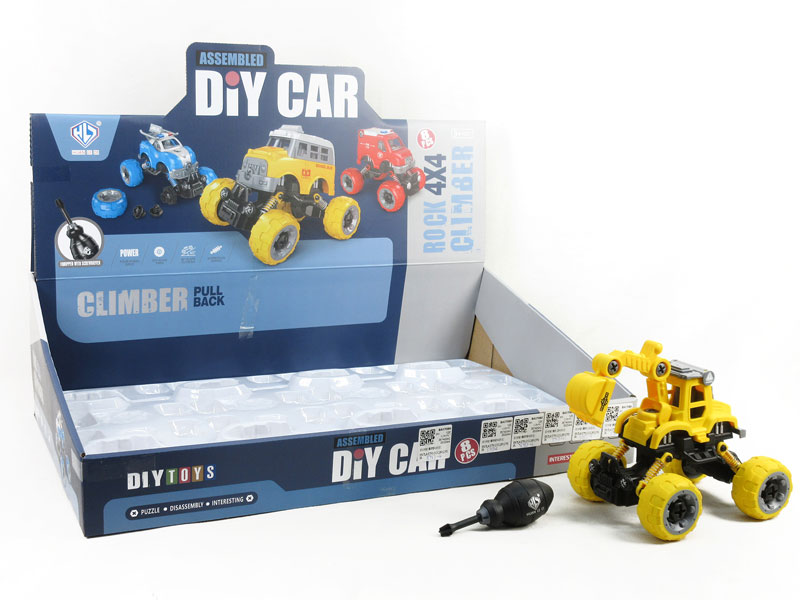 Pull Back Diy Construction Truck(8in1) toys