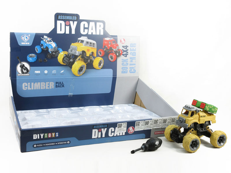 Pull Back Diy Car(8in1) toys
