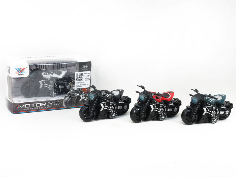 1:32 Die Cast Motorcycle Pull Back(4C) toys