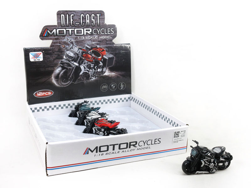 1:32 Die Cast Motorcycle Pull Back(12in1) toys