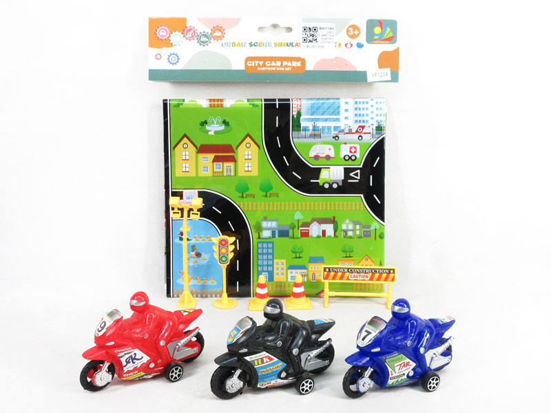 Pul Back Motorcycle Set toys