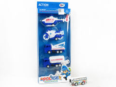 Pull Back Police Fleet(5in1) toys