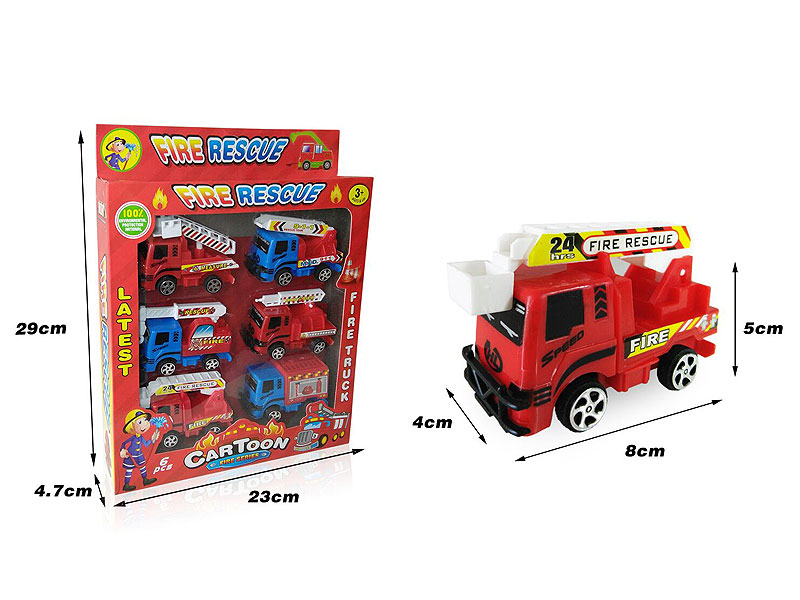 Pull Back Fire Engine(6in1) toys