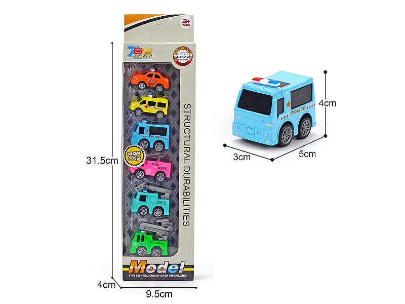 Die Cast Car Pull Back(6in1) toys