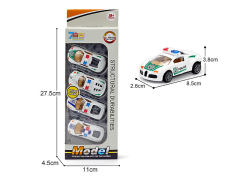 Die Cast Police Car Pull Back(4in1)