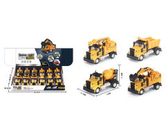 Die Cast Construction Truck Pull Back(12in1)