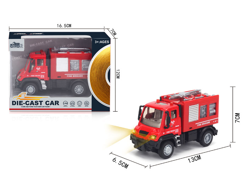 1:64 Die Cast Fire Engine Pull Back toys
