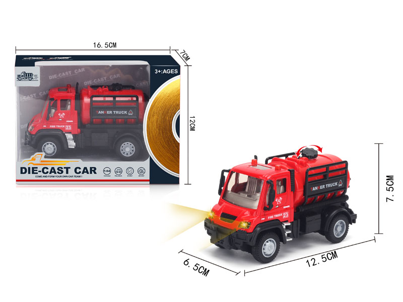 1:64 Die Cast Fire Engine Pull Back toys