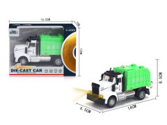 1:64 Die Cast Garbage Truck Pull Back toys