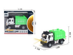 1:64 Die Cast Garbage Truck Pull Back toys