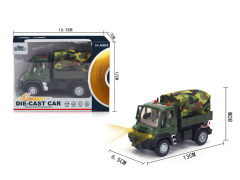 1:64 Die Cast Military Transport Car Pull Back