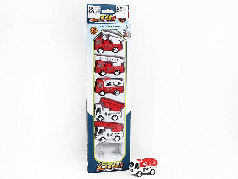 Pull Back Fire Engine(6in1) toys