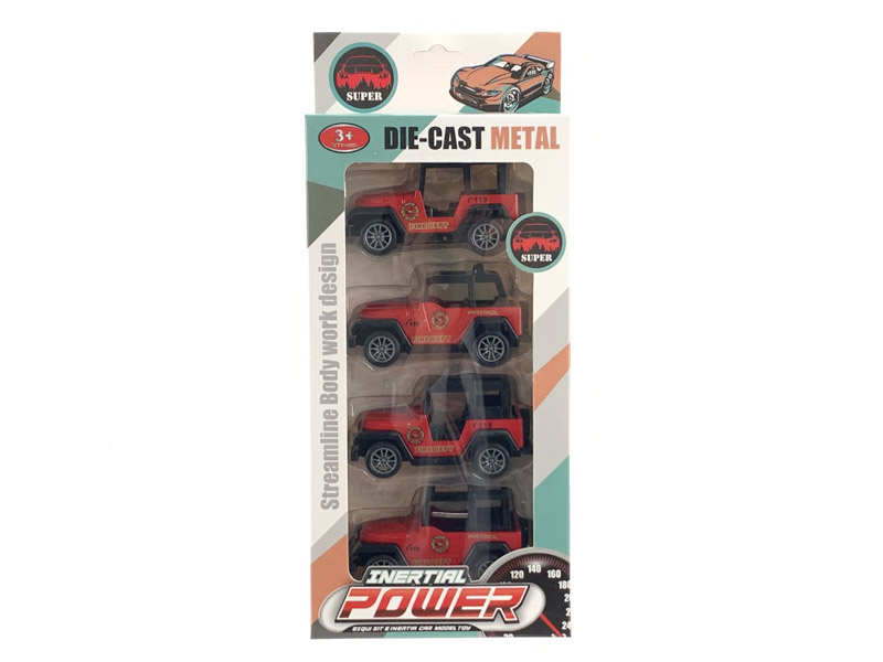 Die Cast Jeep Pull Back(4in1) toys