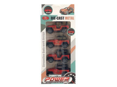 Die Cast Jeep Pull Back(4in1)