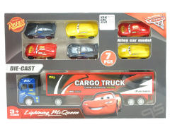 Die Cast Container Pull Back & Free Wheel Car