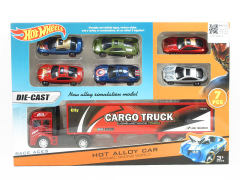 Die Cast Container Pull Back & Die Cast Car Free Wheel