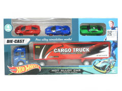 Die Cast Container Pull Back & Die Cast Car Free Wheel
