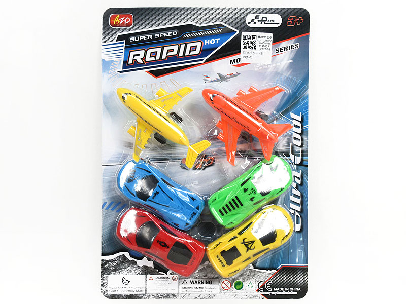 Pull Back Airplane & Pull Back Car(6in1) toys