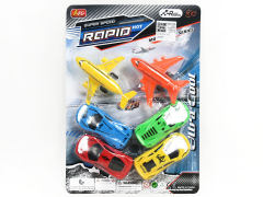 Pull Back Airplane & Pull Back Car(6in1)