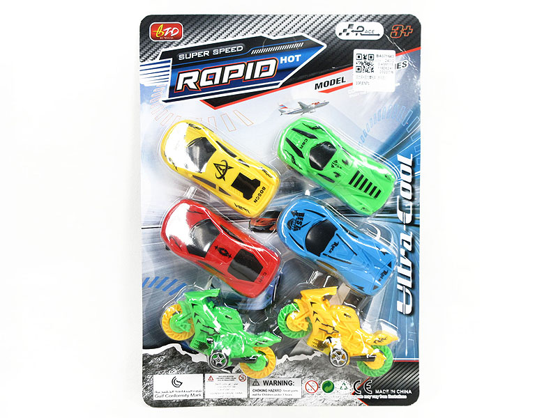 Pull Back Car & Pull Back Motorcycle(6in1) toys