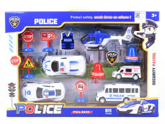 Pull Back Police Car Set