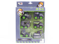 Die Cast Construction Truck Pull Back(6in1)