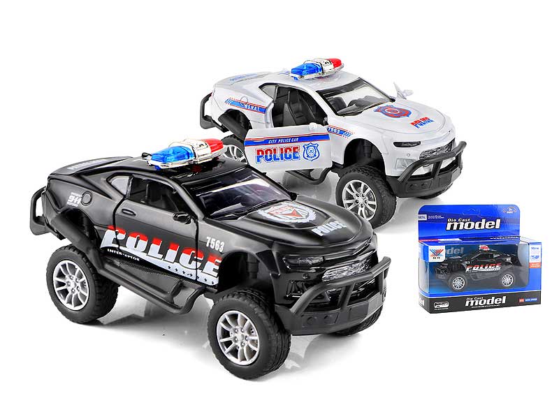 1:32 Die Cast Police Car Set Pull Back(3C) toys