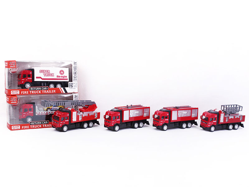 Die Cast Fire Engine Pull Back W/L_S(6S) toys
