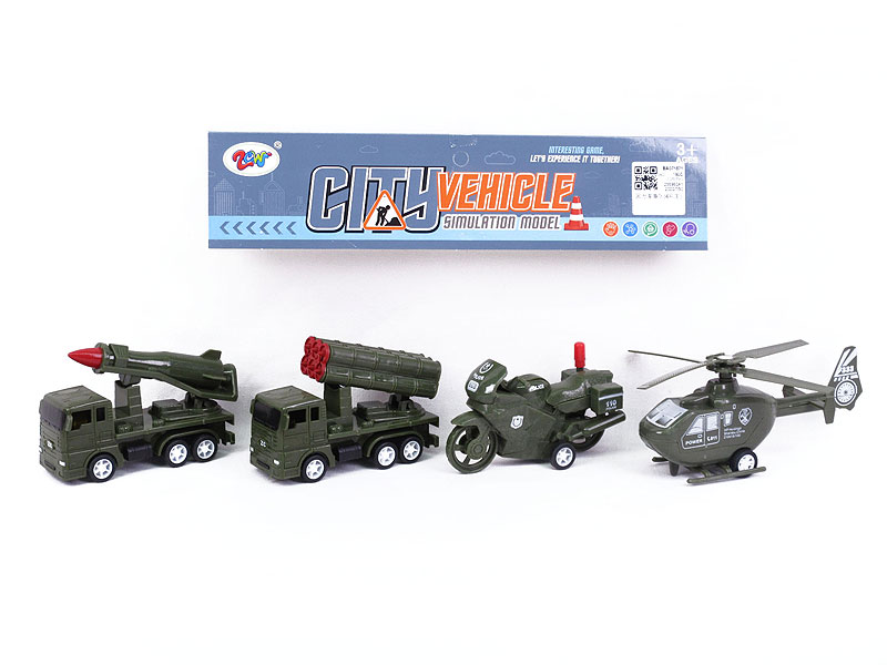 Pull Back Military Team(4in1) toys