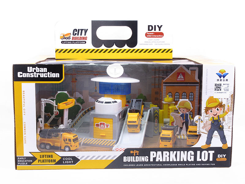 Pull Back Construction Truck Set W/L_S toys