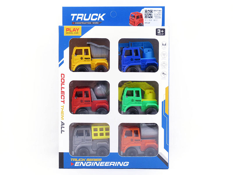 Pull Back Construction Truck(6in1) toys