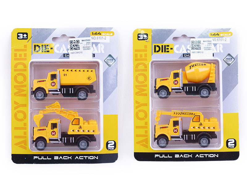 Die Cast Construction Truck Pull Back(2in1) toys