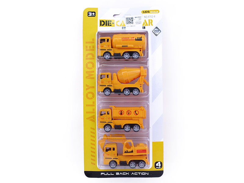 Die Cast Construction Truck Pull Back(4in1) toys