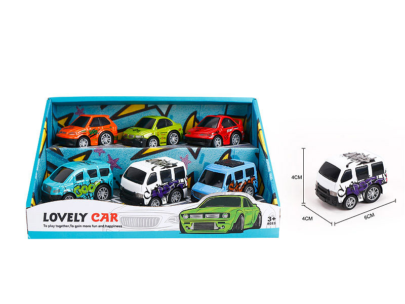Die Cast Car Set Pull Back(6in1) toys