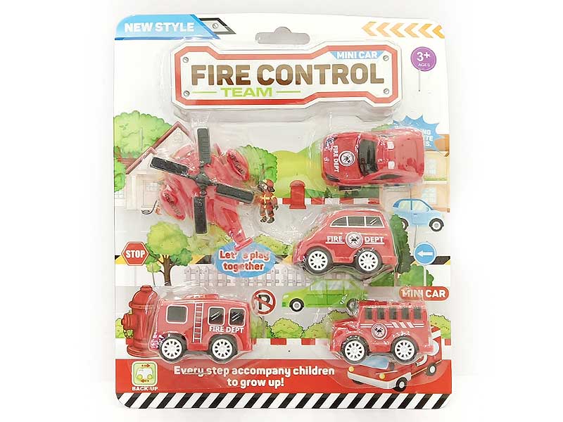 Pull Back Fire Engine & Pull Back Plane(5in1) toys